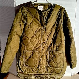 St. John's Bay Midweight Quilted Jacket XS Olive Night Color